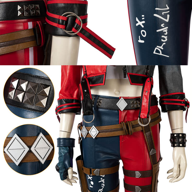 Harley Quinn Costumes Suicide Squad Kill the Justice League Cosplay Outfit Halloween Suit - Image 11