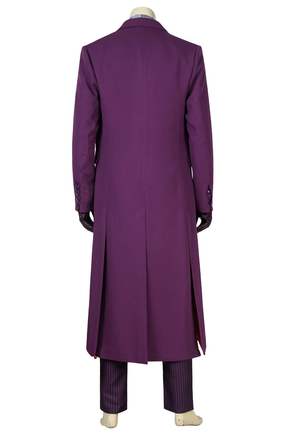 The Dark Knight Batman Joker Clown Purple Coat Cosplay Men Halloween Costume - Image 3