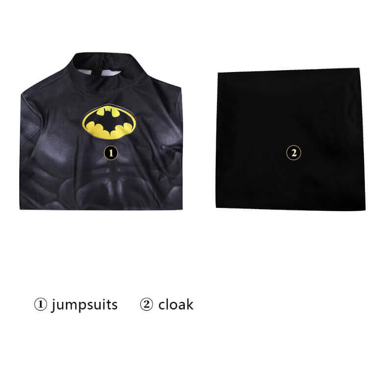 The Flash Batman Bruce Wayne Suit Halloween Cosplay Costume with Cloak - Image 6