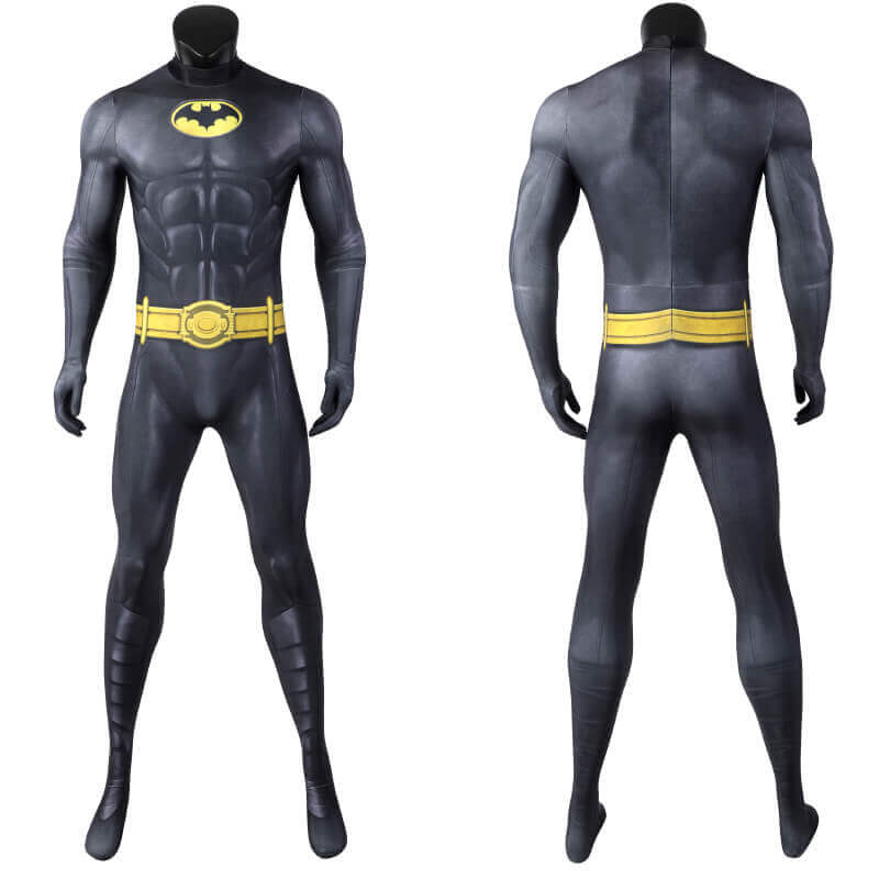 The Flash Batman Bruce Wayne Suit Halloween Cosplay Costume with Cloak - Image 3