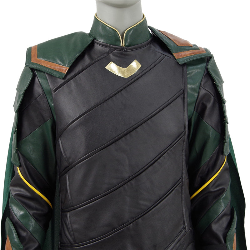 Thor 3 Ragnarok Loki Outfit Halloween Cosplay Costumes Cloak Adults - Image 11