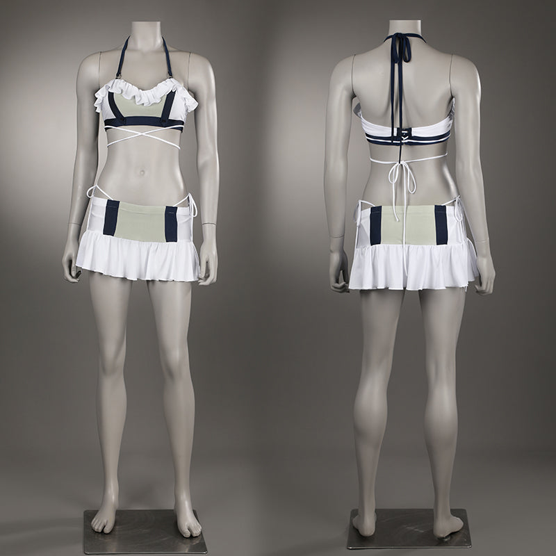 FF7R Tifa Lockhart Swimsuit Final Fantasy VII Rebirth Cosplay Costume White Beach Suit - Image 6
