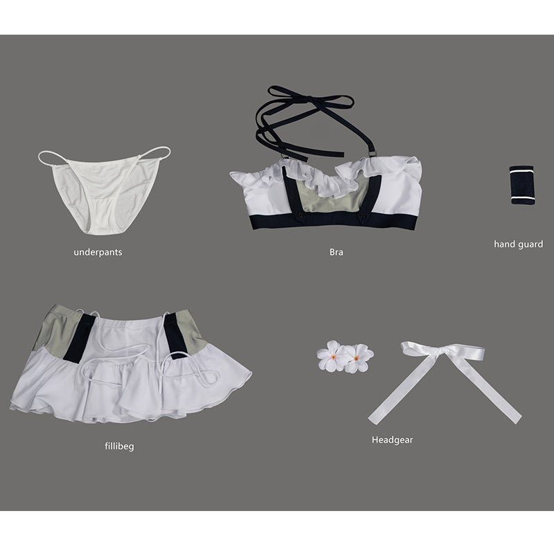FF7R Tifa Lockhart Swimsuit Final Fantasy VII Rebirth Cosplay Costume White Beach Suit - Image 10