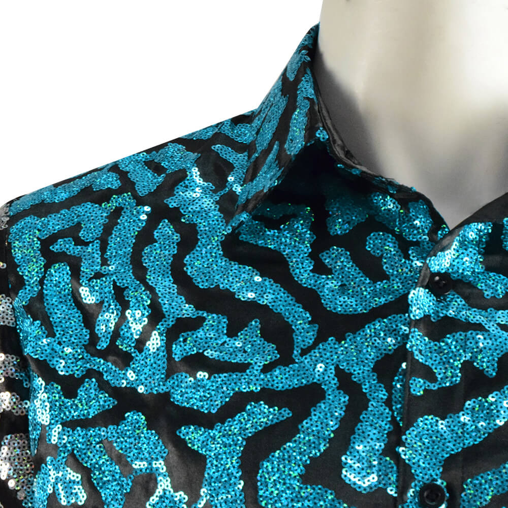Tiger King Joe Exotic Sequin Shirt Cosplay Halloween Costumes Men - Image 6
