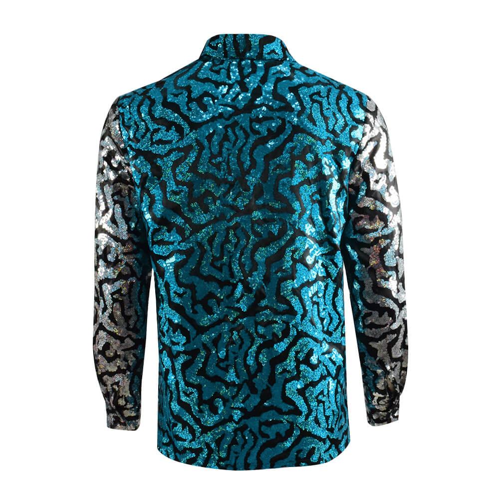Tiger King Joe Exotic Sequin Shirt Cosplay Halloween Costumes Men - Image 5