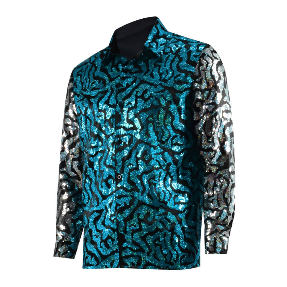 Tiger King Joe Exotic Sequin Shirt Cosplay Halloween Costumes Men - Image 3