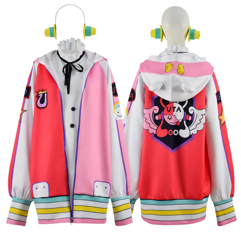 One Piece Red Diva UTA Cosplay Costume 2022 New Anime Outift Halloween Headset Props
