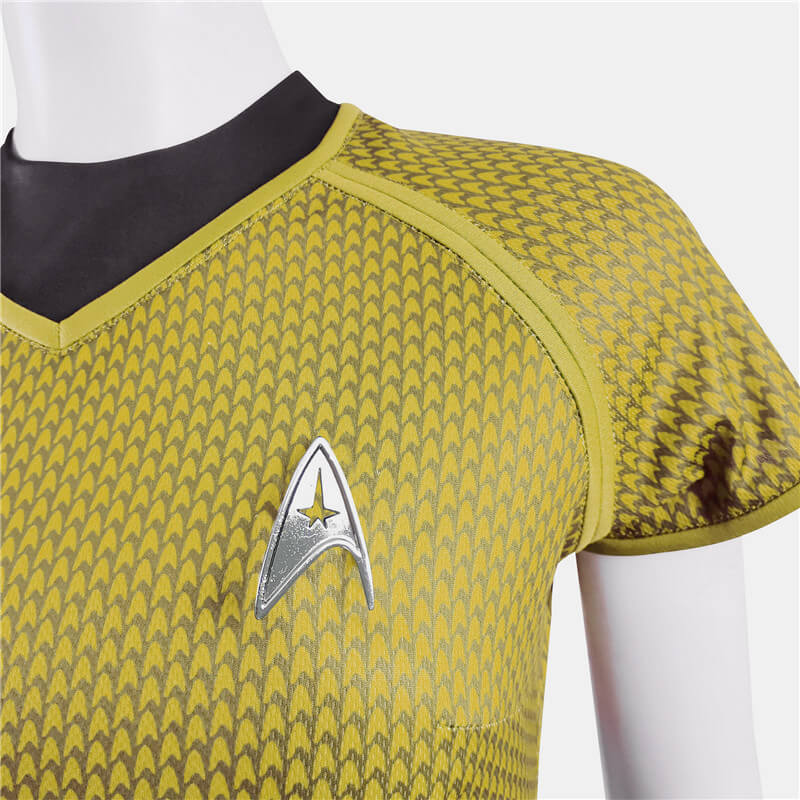 Star Trek Into Darkness Fleet Uhura Yellow Uniform Dress Cosplay Costume - Image 10
