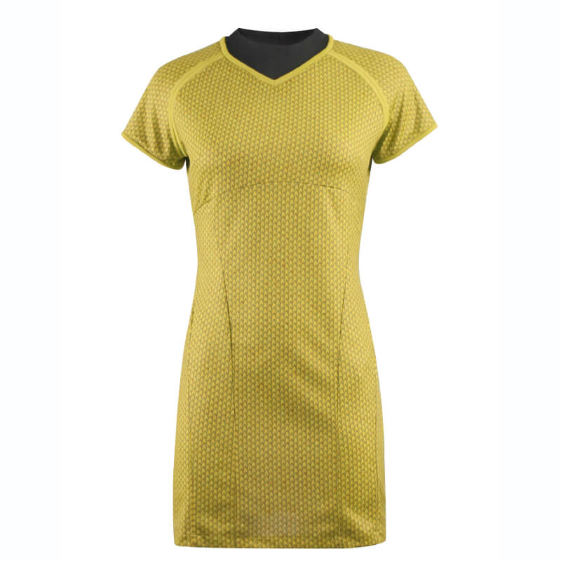 Star Trek Into Darkness Fleet Uhura Yellow Uniform Dress Cosplay Costume - Image 2