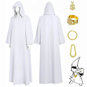 White Wizard Cloak Shadow Wizard Money Gang White Robe Halloween Costume