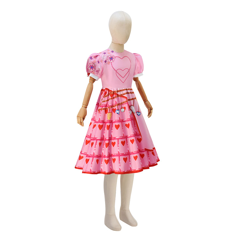 Descendants Young Queen of Hearts Kids Pink Dress Halloween Party Cosplay Costume - Image 5