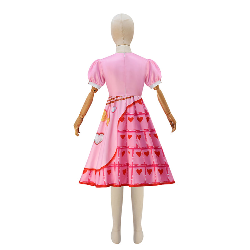 Descendants Young Queen of Hearts Kids Pink Dress Halloween Party Cosplay Costume - Image 7