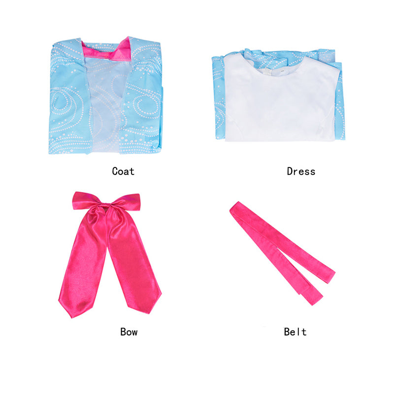 Fairy Godmother Cosplay Costume Sleeveless Shirt Dress with Cape Halloween Suit - Image 5