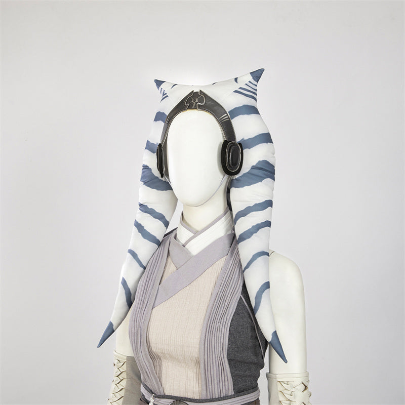 Ahsoka White Suit Star Wars Ahsoka Season 1 Cosplay Costume Headwear Cloak Full Set - Image 9