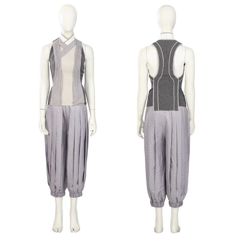 Ahsoka White Suit Star Wars Ahsoka Season 1 Cosplay Costume Headwear Cloak Full Set - Image 8