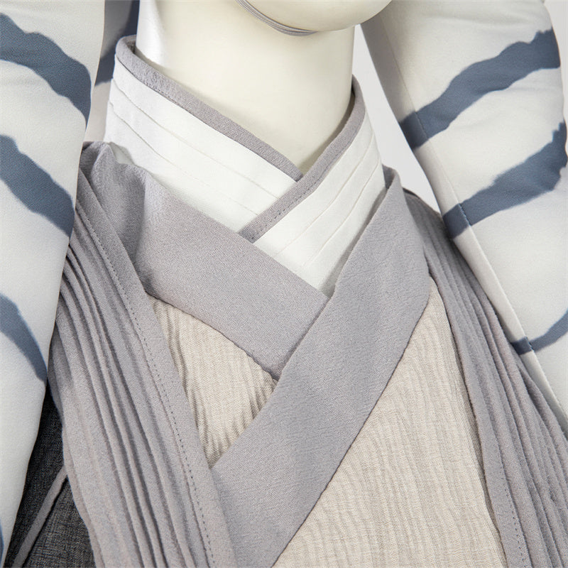 Ahsoka White Suit Star Wars Ahsoka Season 1 Cosplay Costume Headwear Cloak Full Set - Image 13