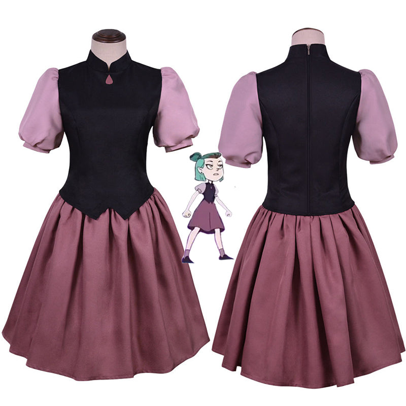 The Owl House Amity Blight Cosplay Costume Dress Halloween Carnival Suit