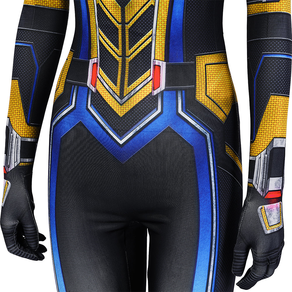 Antman Wasp Hope van Dyne Cosplay Costume Ant-Man 3 Supergirl Yellow Jumpsuit - Image 15