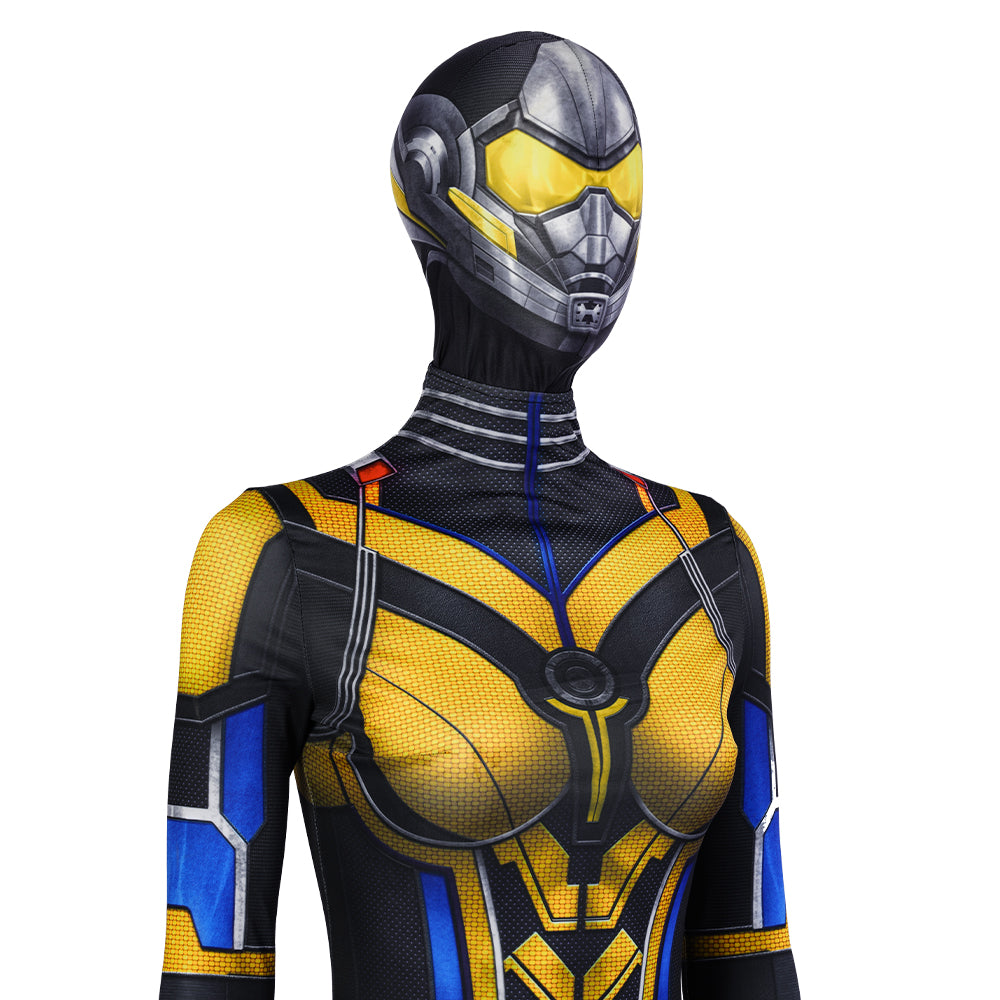 Antman Wasp Hope van Dyne Cosplay Costume Ant-Man 3 Supergirl Yellow Jumpsuit - Image 7