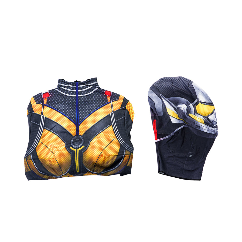Antman Wasp Hope van Dyne Cosplay Costume Ant-Man 3 Supergirl Yellow Jumpsuit - Image 9