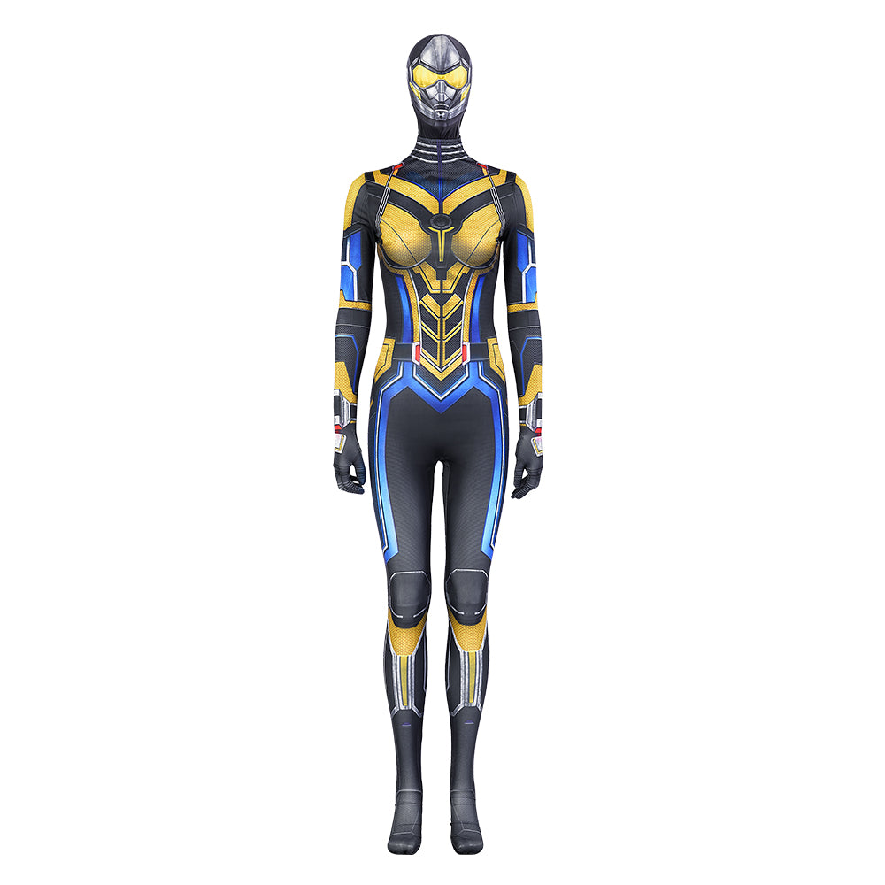 Antman Wasp Hope van Dyne Cosplay Costume Ant-Man 3 Supergirl Yellow Jumpsuit - Image 3