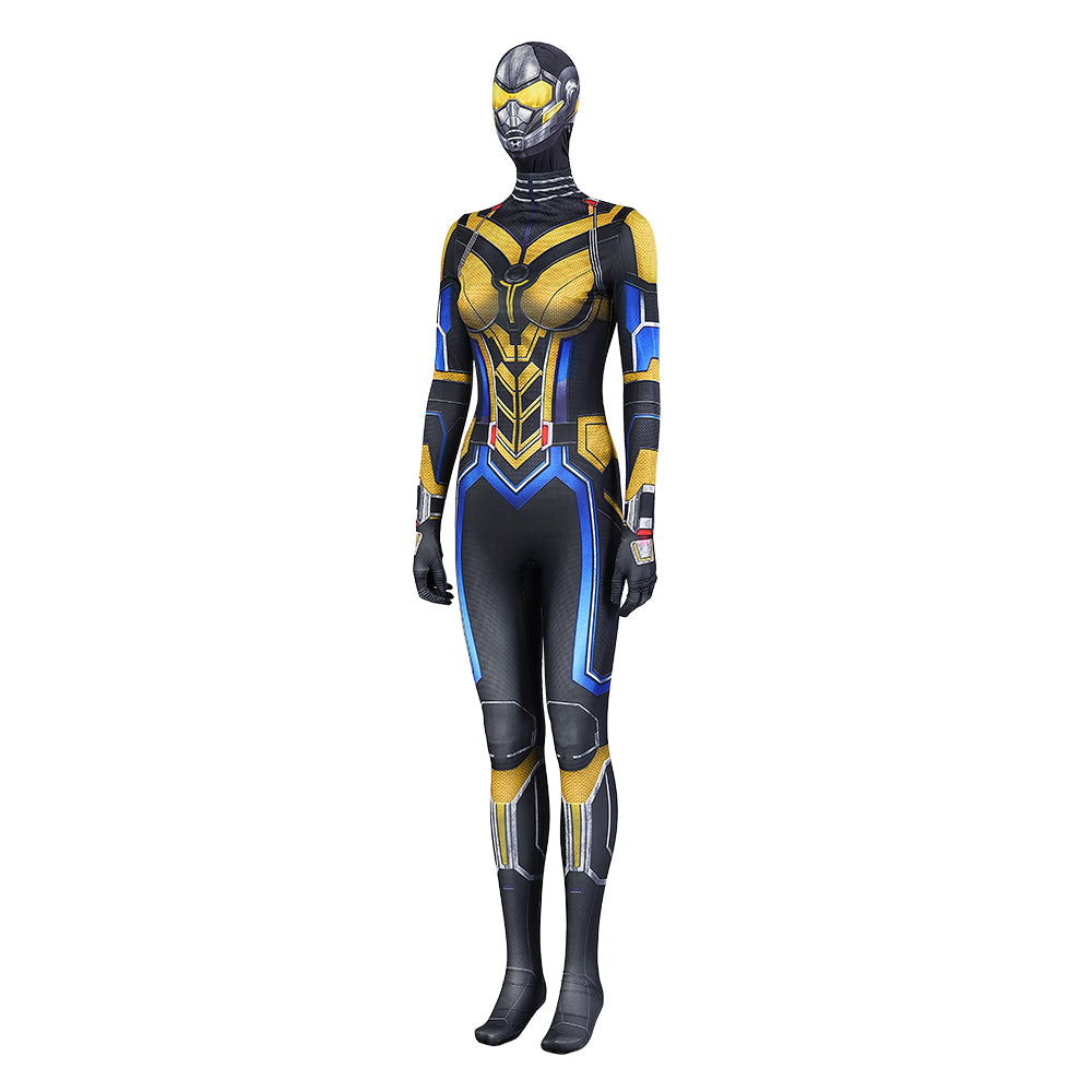 Antman Wasp Hope van Dyne Cosplay Costume Ant-Man 3 Supergirl Yellow Jumpsuit - Image 4