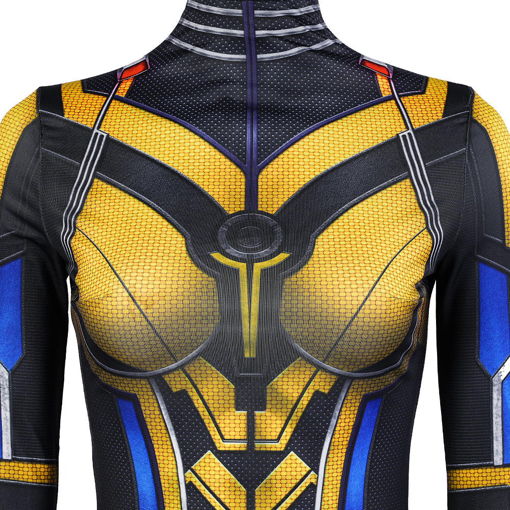 Antman Wasp Hope van Dyne Cosplay Costume Ant-Man 3 Supergirl Yellow Jumpsuit - Image 10