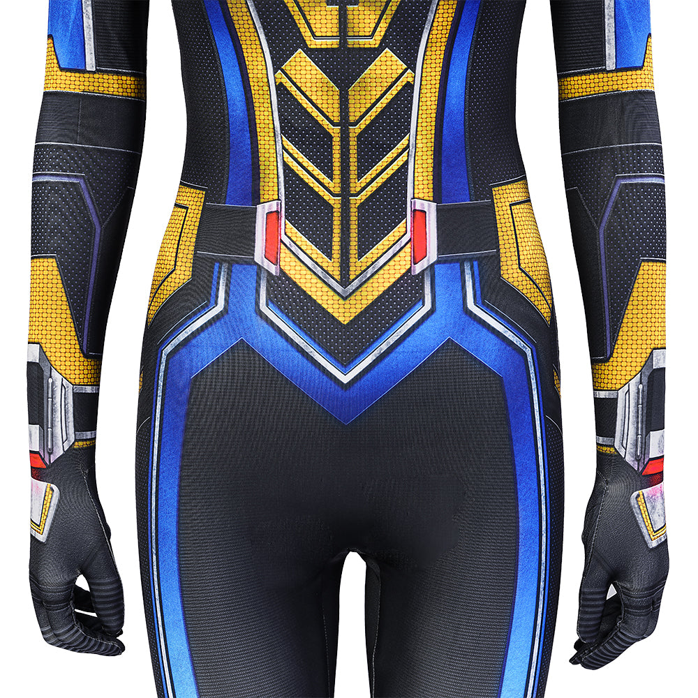 Antman Wasp Hope van Dyne Cosplay Costume Ant-Man 3 Supergirl Yellow Jumpsuit - Image 13