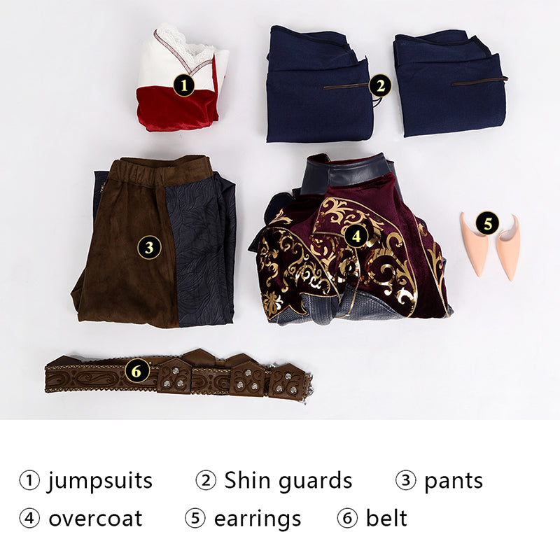 Bg3 Astarion Cosplay Game Baldurs Gate 3 Costume Halloween Carnival Suit - Image 9