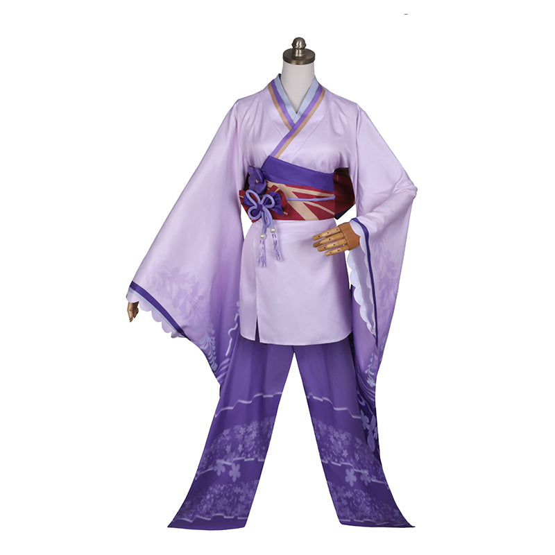 Genshin Impact Raiden Shogun Costume Gameplay Baal Cosplay Dress Purple Kimono Zhen Version - Image 2