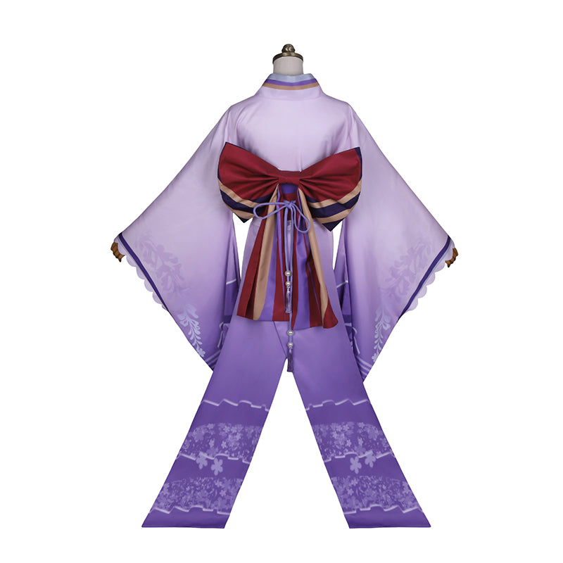 Genshin Impact Raiden Shogun Costume Gameplay Baal Cosplay Dress Purple Kimono Zhen Version - Image 3
