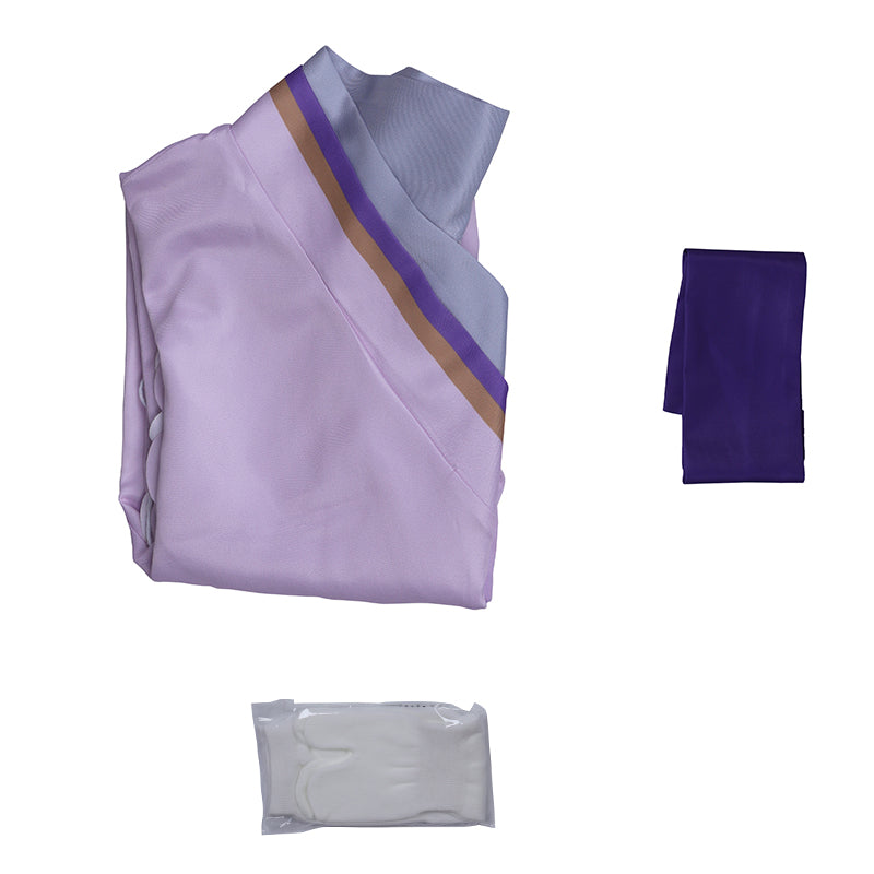 Genshin Impact Raiden Shogun Costume Gameplay Baal Cosplay Dress Purple Kimono Zhen Version - Image 5