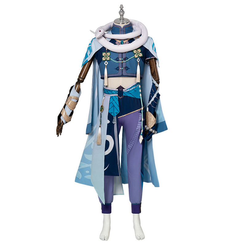 Genshin Impact Baizhu Cosplay Costume Game Genshin Man Uniform Halloween Party Suit - Image 2