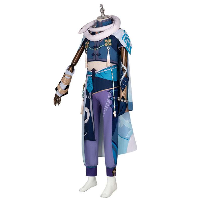 Genshin Impact Baizhu Cosplay Costume Game Genshin Man Uniform Halloween Party Suit - Image 3