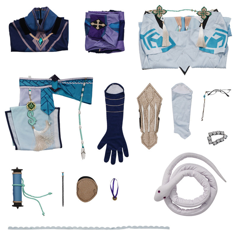 Genshin Impact Baizhu Cosplay Costume Game Genshin Man Uniform Halloween Party Suit - Image 7