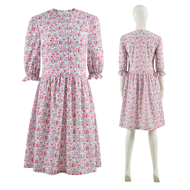 Beetlejuice Barbara Cosplay Costume Barbara Maitland Floral Dress