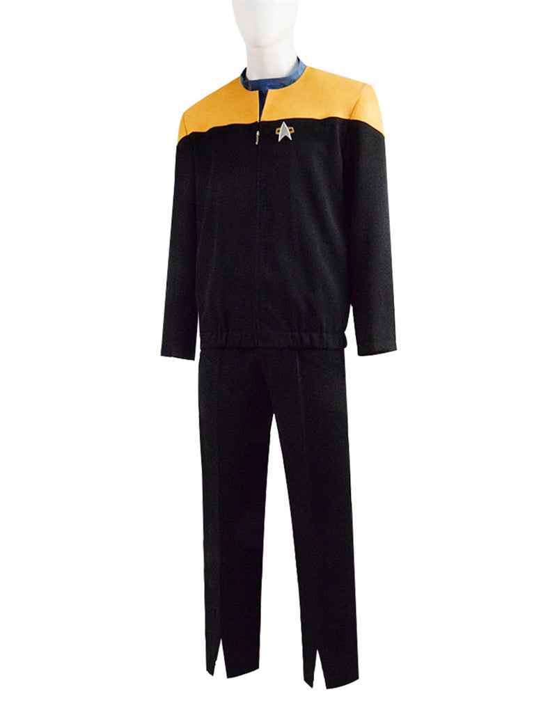 Star Trek Voyager Star Fleet Cosplay B'Elanna Torres Costume Yellow Jacket Uniform - Image 3