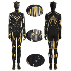 Black Panther 2 Shuri Cosplay Costume Shuri Battle Suit Supergirl Black Jumpsuit Halloween Outfit