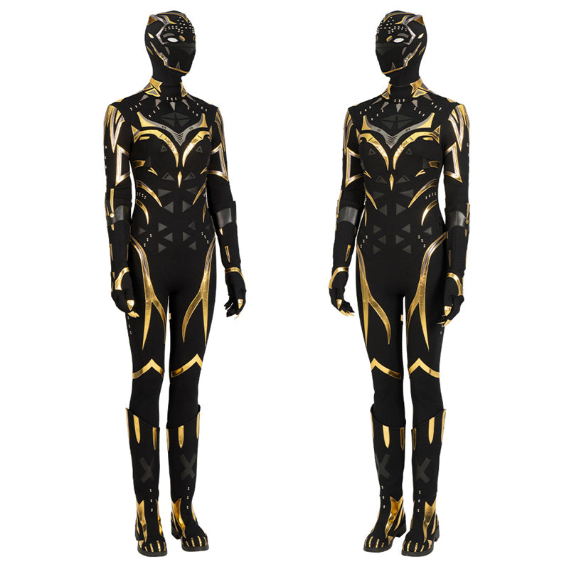 Black Panther 2 Shuri Cosplay Costume Shuri Battle Suit Supergirl Black Jumpsuit Halloween Outfit - Image 3