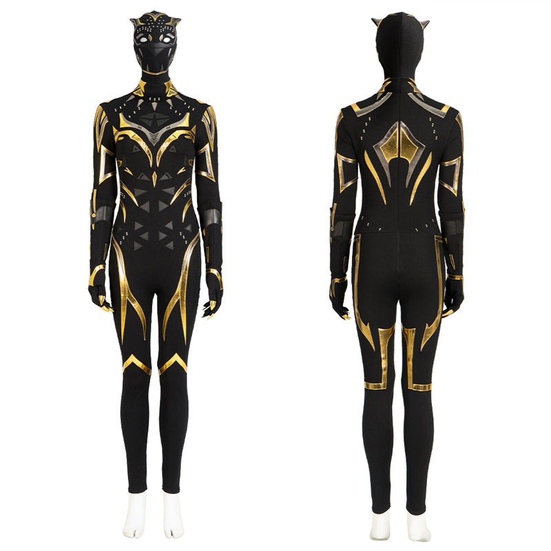 Black Panther 2 Shuri Cosplay Costume Shuri Battle Suit Supergirl Black Jumpsuit Halloween Outfit - Image 4