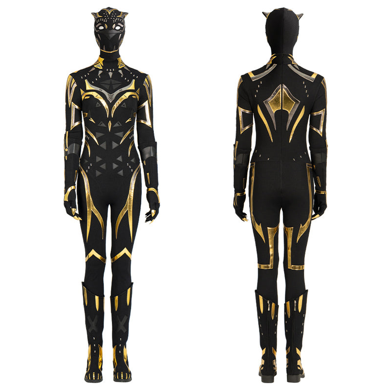 Black Panther 2 Shuri Cosplay Costume Shuri Battle Suit Supergirl Black Jumpsuit Halloween Outfit - Image 2