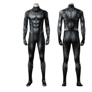 Black Panther Costume T'Challa Cosplay Superhero Jumpsuit Superman Black Suit