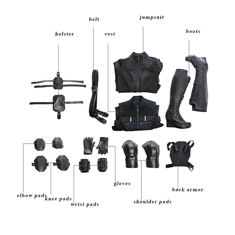 Yelena Belova Costume Black Widow Costume Adults Halloween Full Set - Image 7