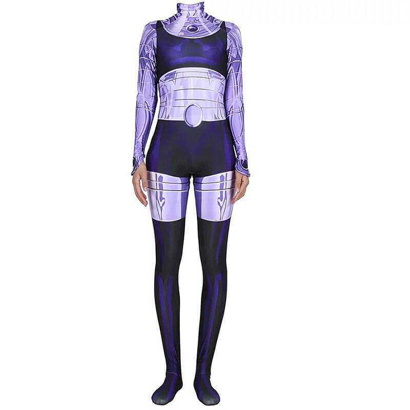 Blackfire Costumes Superhero Starfire Bodysuit Jumpsuit Zentai Lycra Cosplay Outfit - Image 5