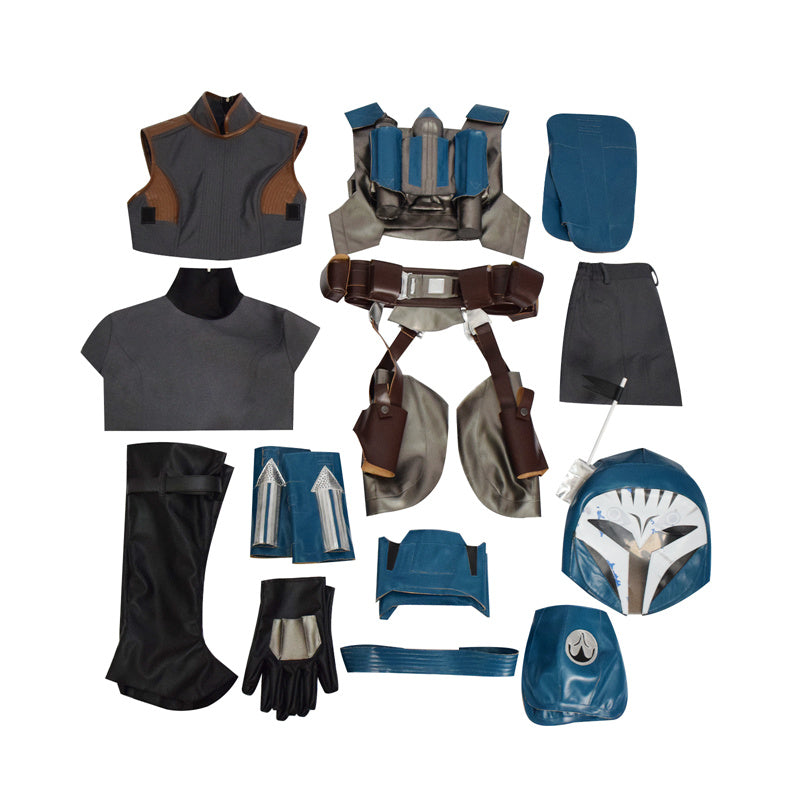 The Mandalorian 3 Cosplay Bo-Katan Kryze Costume Femme Uniform With Helmet - Image 9