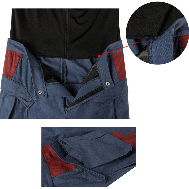 Captain America Costume Avengers 4 Civil War Steven Rogers Cosplay Superhero Battle Suit - Image 16