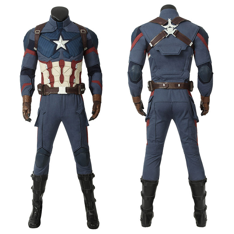 Captain America Costume Avengers 4 Civil War Steven Rogers Cosplay Superhero Battle Suit - Image 2