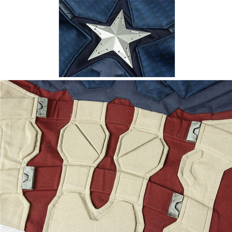 Captain America Costume Avengers 4 Civil War Steven Rogers Cosplay Superhero Battle Suit - Image 20