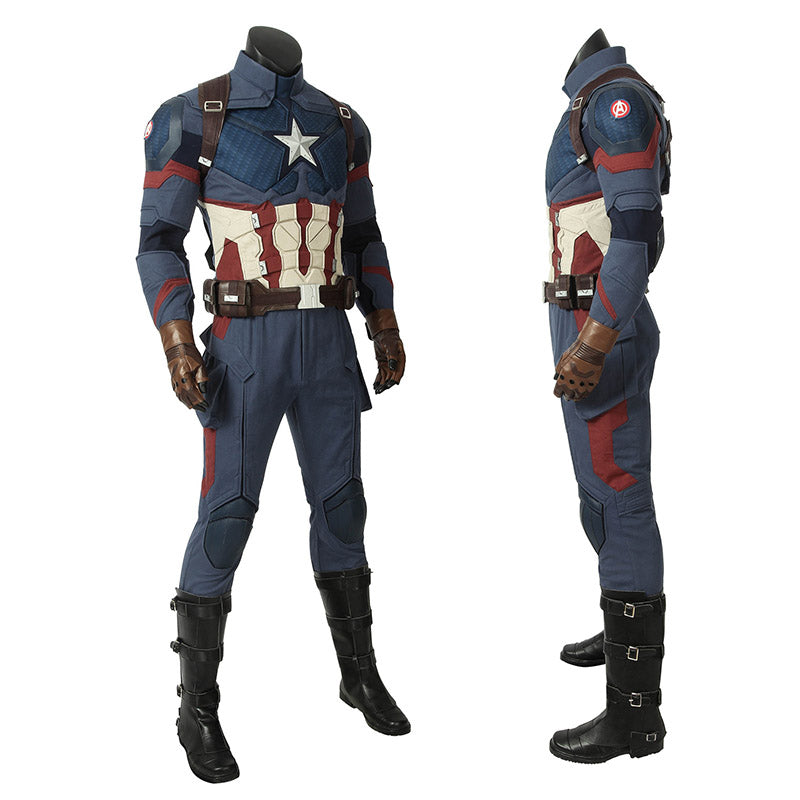 Captain America Costume Avengers 4 Civil War Steven Rogers Cosplay Superhero Battle Suit - Image 3