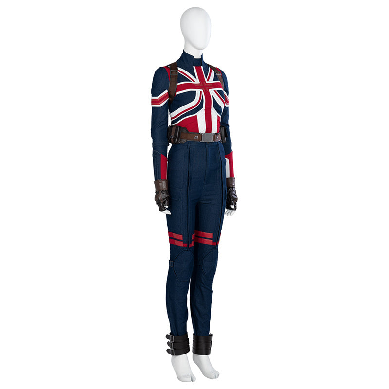Movie Doctor Strange 2 Margaret Peggy Carter Cosplay Costume Captain Carter Bodysuit Battle Suit - Image 7